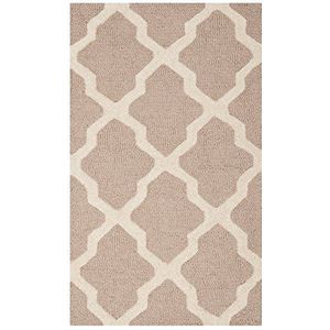 Safavieh Groot rechthoekig woonkamertapijt, voor gebruik binnenshuis, wol, beige/ivoor, 62 x 240 cm