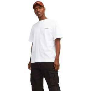 JORMYKONOS GEO Tee SS Crew Neck LN, wit (bright white), XS