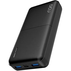 DCU Tecnologic, powerbank, draagbare mobiele oplader, externe accu, dubbele USB-uitgang, 20 W + Quick Charge 22,5 W, 20.000 mAh