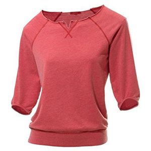 Esprit Sports Grote maat dames sport sweatshirt biologisch katoen, Rood (Caravan Red), L