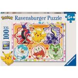 Ravensburger Kinderpuzzle 12001075 - Pokémon Karmesin und Purpur - 100 Teile XXL Pokémon Puzzle für Kinder ab 6 Jahren