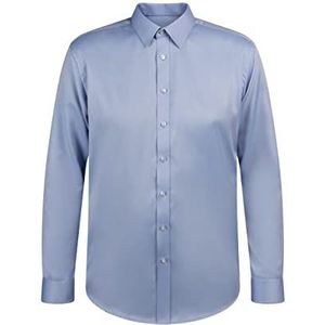 NOWLES Zakelijk overhemd voor heren, Blauw klein geruit, 43
