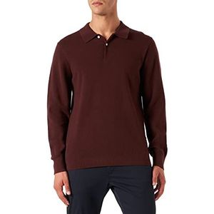 Dockers Heren Ls Sweater Polo Sweatshirt, Bitter Chocolate, S