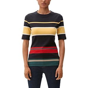 s.Oliver Dames T-Shirt, Blauwe Stripes, 44