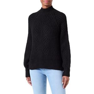 ONLY Onlruby Ls Highneck Bf KNT Pullover voor dames, zwart, S