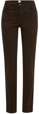 Brax Style.Mary Thermo Denim Regular broek voor dames, 52 donkere chocolade, 26W / 32L