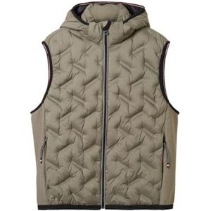 TOM TAILOR heren vest, 32097 - Smokey Olive Green, XL