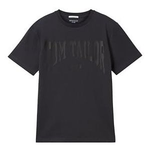 TOM TAILOR T-shirt voor jongens met logo-opschrift, 29476 - Coal Grey, 128