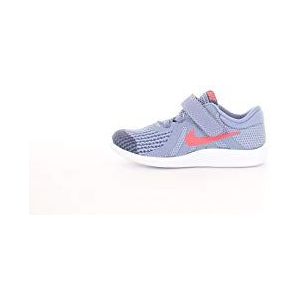 Nike Unisex Kinderen Sneaker Revolution 4 (TDV) Hardloopschoenen voor kinderen, Meerkleurige Ashen Slate Flash Crimson Diffused Blue 400, 22 EU