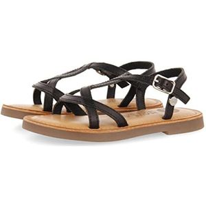 GIOSEPPO Tilly sandalen voor meisjes, van metallic leer, zwart, Zwart, 29 EU