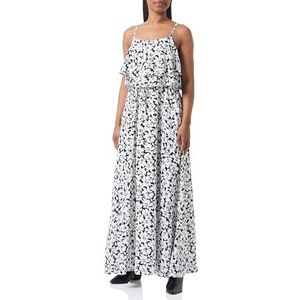 faina Dames maxi-jurk met bloemenprint 19222815-FA01, zwart wit, M, Maxi-jurk met bloemenprint, M