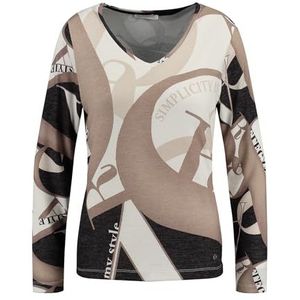 KEYLARGO Elegance T-shirt met V-hals voor dames, beige (1004), XL