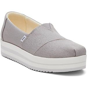 TOMS Dames Alpargata Midform Loafer Flat, Motregen Grijs Canvas, 37.5 EU