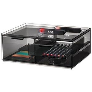 iDesign - Sarah Tanno - Make-up Organizer - Grijs - 3 Lades - 30.5 x 20.3 x 11.4 cm
