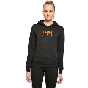 Miss Tee Dames hoodie Badgirls Hoody, casual hoodie met print op de voorkant, regular fit, maten XS - 5XL, zwart, M