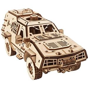 UGEARS Militair voertuigmodel - Battlefield Dozor -B Combat Vehicle 3D Puzzle - Tactical Army Truck 3D Houten puzzels voor volwassenen en kinderen - Gedetailleerde DIY 3D-puzzels Militaire modellen