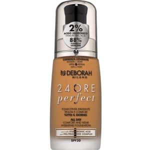 Deborah Milano Vloeibare make-up, 24 uur perfect, hydraterend, SPF 20, nr. 5 Amber, 30,0 ml, 1