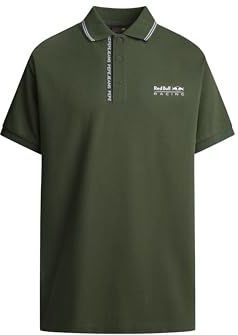 Red Bull Racing X Pepe Jeans Heren RBR Tipped Logo Polo Polo, Groen (Regent Green), L, Groen (Regent Green), L