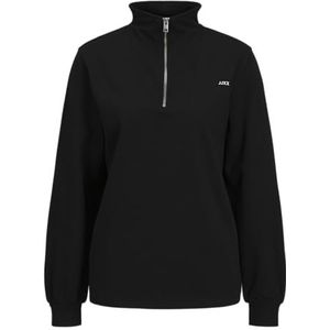 Jack & Jones Jxabbie RLX Ls Half Zip Sweat SWT Noos, zwart/print: wit Jjxx logo, S