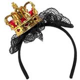 Boland 64559 Tiara koningin, haarband met gouden kroon, voor kinderen, carnaval, Halloween, themafeest, theater, podium