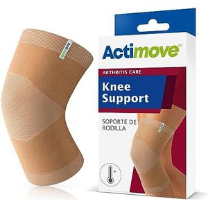 Actimove® ARTHRITIS CARE Kniesteun - Lichte compressieondersteuning en therapeutische warmte voor knieartritis - Hittebestendige keramische vezelgarens - Beige, XXLarge