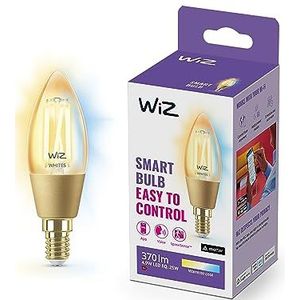 WiZ Kaarslamp Filament E14 - Warm- tot Koelwit Licht - Slimme LED Lamp - 25 W - Goud - Verbind met Wi-Fi - Gemakkelijk te Bedienen