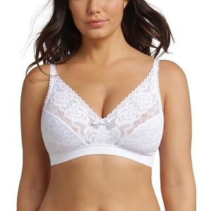 Playtex Flower Elegance kanten beha zonder beugel voor dames, 1 stuk, Wit, 75C