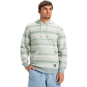 Quiksilver Great OTWAY Fleece Pullover Hoodie Heren Groen L, Abbey Stone Great Otway, L/Tall