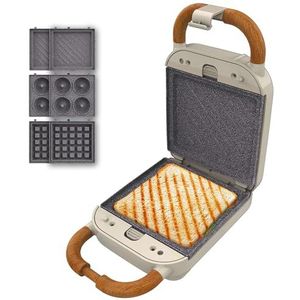 Cecotec - Rockntoast Retro One - Sandwichmaker - Beige - 750W