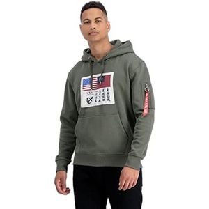 Alpha Industries USN Blood Chit Hoody Sweat capuchon voor heren Dark Olive