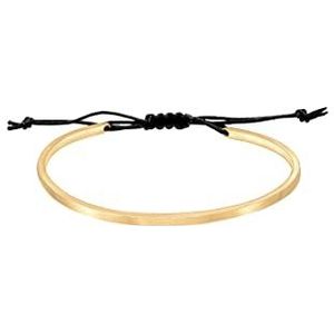 Elli Armband dames armband Geo Basic mat eenvoudig met nylon in 925 sterling zilver verguld, 160, Facetgeslepen, Zonder