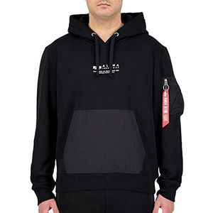 Alpha Industries Nylon Pocket Hoody Sweat met capuchon voor heren Black