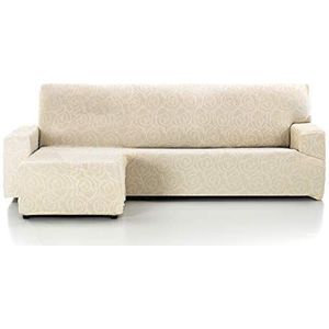 Martina Home Indiana hoes chaise longue, materiaalsamenstelling: 50% polyester, 45% katoen, 5% elastaan. Kwaliteit: jacquard, kameel, korte arm links (vooraan gezien)