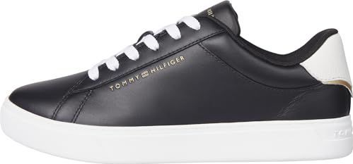 Tommy Hilfiger - ESSENTIAL COURT SNEAKER - Vrijetijdsschoen - Zwart/wit