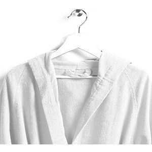 Caleffi 1002506 katoen, microbadstof, badjas met capuchon, klein/medium, wit