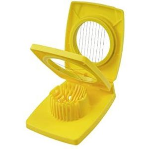 Fackelmann Kunststof/RVS Duo Eiersnijder, Geel/Wit, 14 x 11 x 4 cm