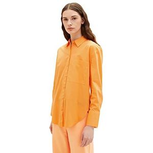 TOM TAILOR Dames blouse met borstzak 1034784, 29751 - Bright Mango Orange, 32