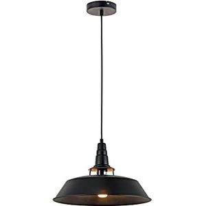 Homemania HOMPT_0022 Hanglamp Henry, plafondlamp, zwart metaal, 36 x 36 x 141,5 cm, 1 x E27, max. 40 W.