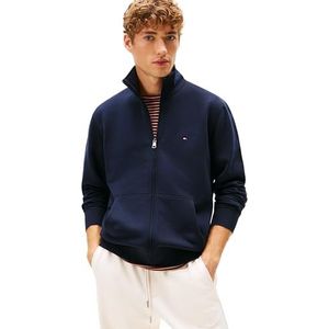 Tommy Hilfiger Heren ESSENTIAL FLEECE STANDKRAAG MW0MW41759 Zip Through Sweatshirt, BLAUW, XS, Blauw (Woestijnhemel), XS