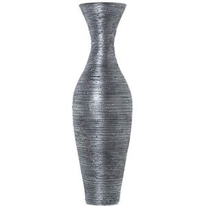 DRW Vaas van keramiek, zilverkleurig, 29 x 100 cm