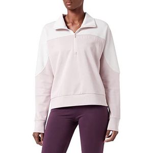 Under Armour Dames Atleet Recovery Knit 1/2 Zip Warm-up Top, Dash Roze Medium Heather/Frans Grijs/Frans Grijs (667), SM