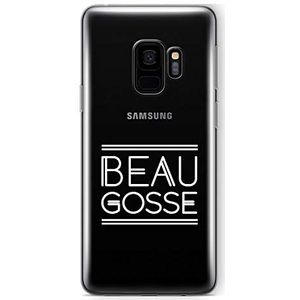 Zokko Beschermhoes voor Galaxy S9 Plus, motief: Mooie Gosse - zacht, transparant, witte inkt