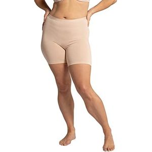 Ulla Popken Dames Panty, korte broek, elastische tailleband shapewear onderbroek, parelwit, 66/68, wit (parel), 66-68