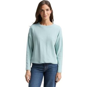 TOM TAILOR Sweatshirt voor dames, 27450, wit moss, XL