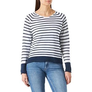 Blauer Gebreide trui met ronde hals, M86 Avio Melange, XS dames