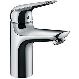 hansgrohe Waterbesparende kraan Novus waterbesparende armatuur (uitloop hoogte 100 mm met trekstangen afvoer) chroom