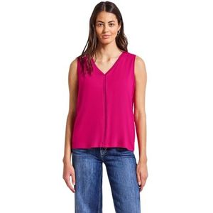 STREET ONE - Shirttop - Juicy Berry - Mouwloos - Met Gehaakte Details