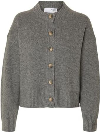 Selected - Cille - Cashmere Cardigan - Ronde Hals - Lange Mouwen