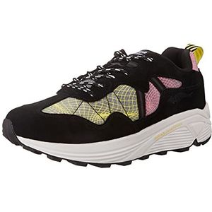 KangaROOS Unisex Dynaflow-Vibram sneakers, Jet Black Neon Pink, 41 EU