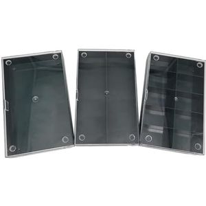 Berger & Schröter Assortimentsdoos, set 164 x 31 x 101 mm, 3 stuks, 1,2 en 10 vakken, vaste onderverdeling, antislip, stapelbaar voor sorteren en bewaren